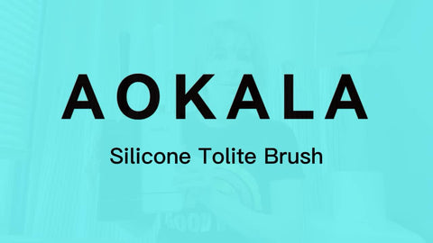 AOKALA Silicone Toilet Brush with Holder