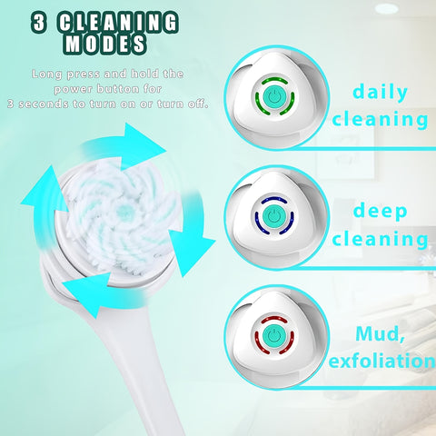 ADKING 6-in-1 Rechargeable Electric Shower Brush – Full Body Cleansing & Exfoliation