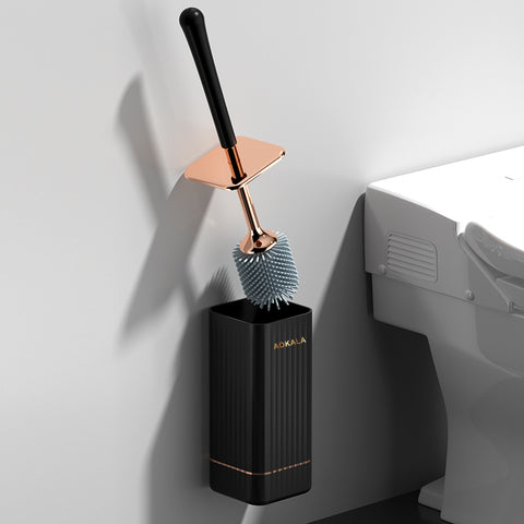 AOKALA Silicone Toilet Brush with Holder