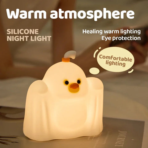 Buyalux Kids’ Night Light – Adorable Duck Lamp with LED & Touch Sensor