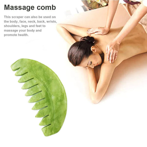 YHCTEC Natural Jade Gua Sha Board – Body & Facial Massage Tool