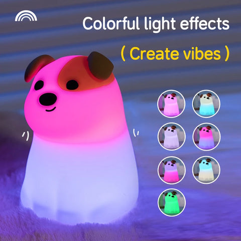 GGBEE Animal Night Light – Cute Puppy, Cat & Capybara Silicone Lamp