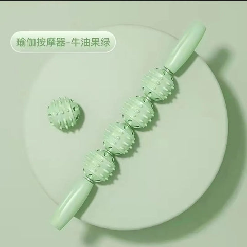 Massage Stick Roller Calf Muscle Massage Roller Cervical Neck Shoulder Back Muscle Relaxer Yoga Wolf Teeth Stick
