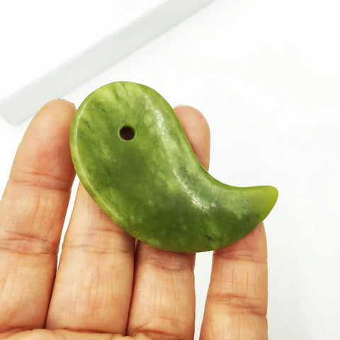 YHCTEC Natural Jade Gua Sha Board – Body & Facial Massage Tool