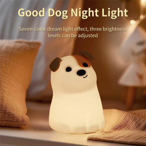GGBEE Animal Night Light – Cute Puppy, Cat & Capybara Silicone Lamp