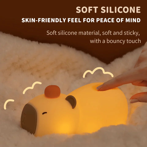 GGBEE Animal Night Light – Cute Puppy, Cat & Capybara Silicone Lamp