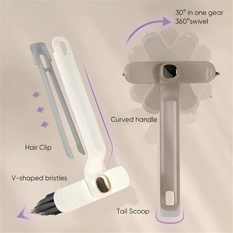 Multi-Function Rotating Crevice Cleaning Brush Hand-held 360° Rotating Corners Cleaning Tool for Bathroom Kitchens Tile Floors