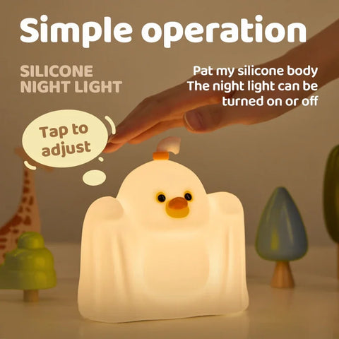 Buyalux Kids’ Night Light – Adorable Duck Lamp with LED & Touch Sensor
