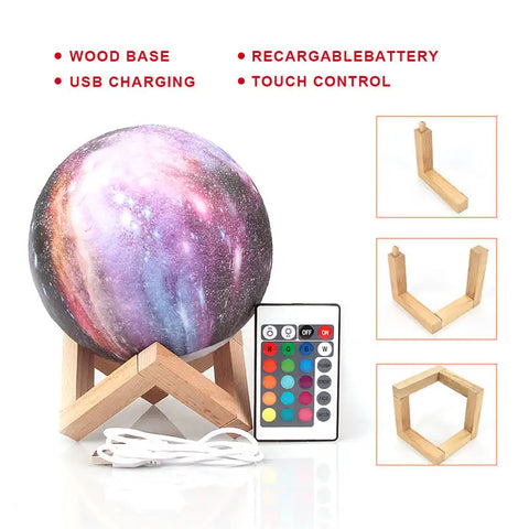 MERRYHOME Moon Lamp – Color-Changing 3D LED for Kids & Adults