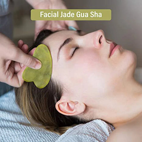 YHCTEC Natural Jade Gua Sha Board – Body & Facial Massage Tool