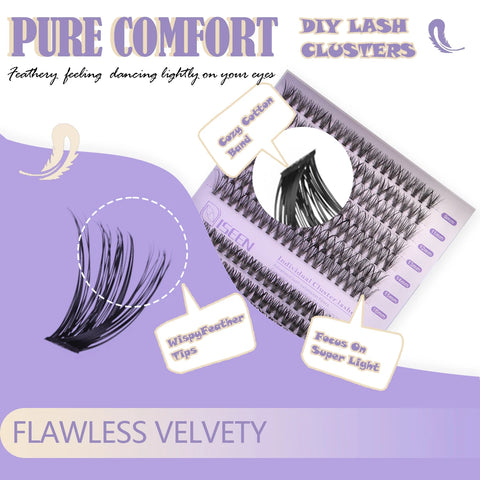 Cat Eye Cluster Lashes – Natural Long DIY Eyelash Extensions