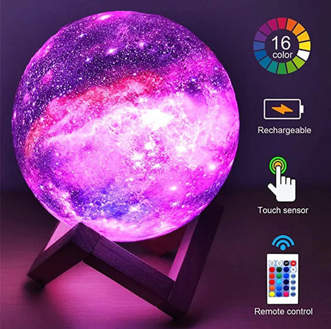 MERRYHOME Moon Lamp – Color-Changing 3D LED for Kids & Adults