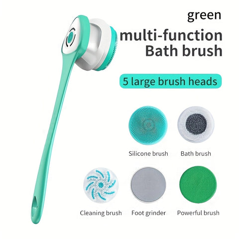 ADKING 6-in-1 Rechargeable Electric Shower Brush – Full Body Cleansing & Exfoliation