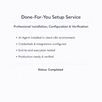 AI Agent Setup Service™ – Expert Implementation & Environment Configuration for n8n AI Agents