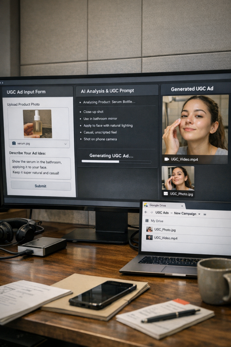 AI UGC Ad Agent™ – AI Agent for Authentic UGC Ad Creation, Prompt Engineering & Scalable Creative Automation