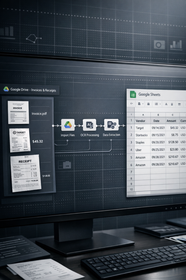 OCR Data Extractor™ – AI Agent for Automated Receipt Scanning, Data Extraction & Google Sheets Logging