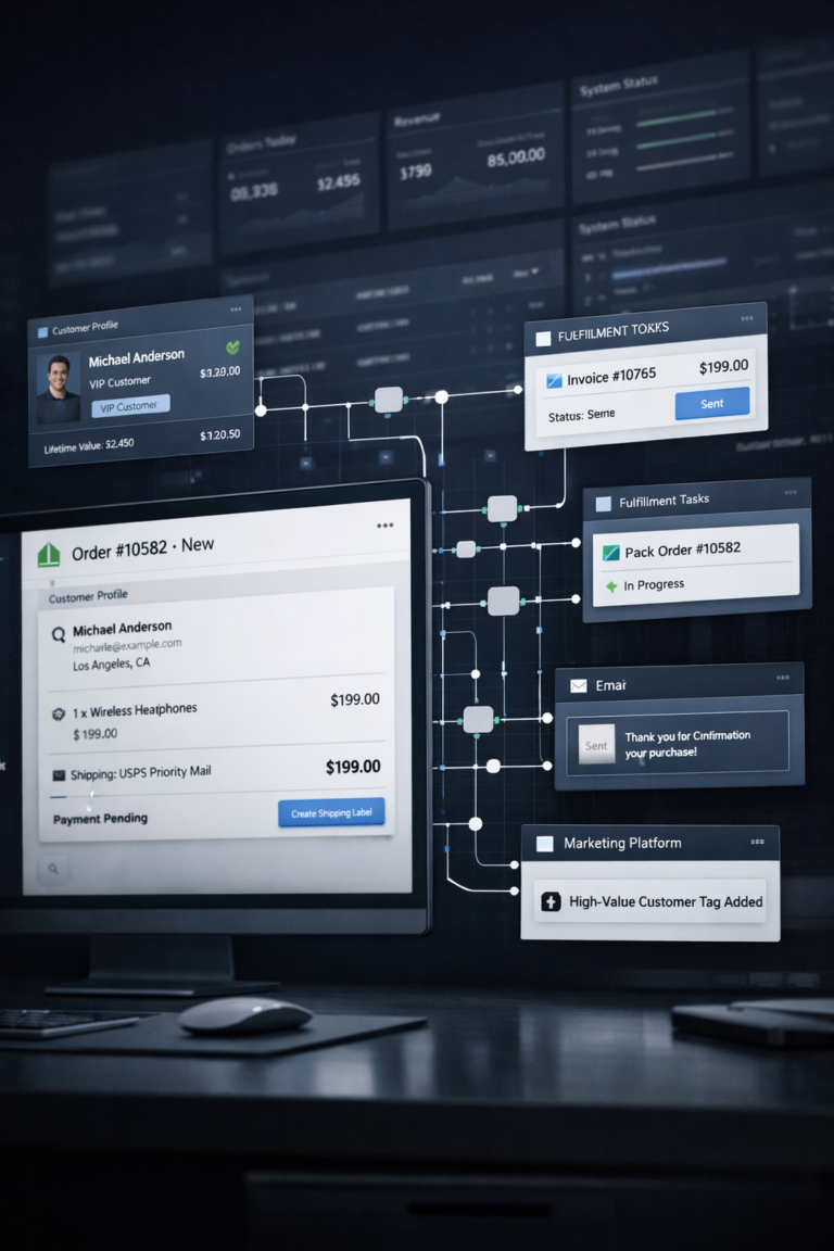 Shopify Order Processor™ – AI-Powered Post-Purchase Automation for CRM, Billing & Email Campaigns