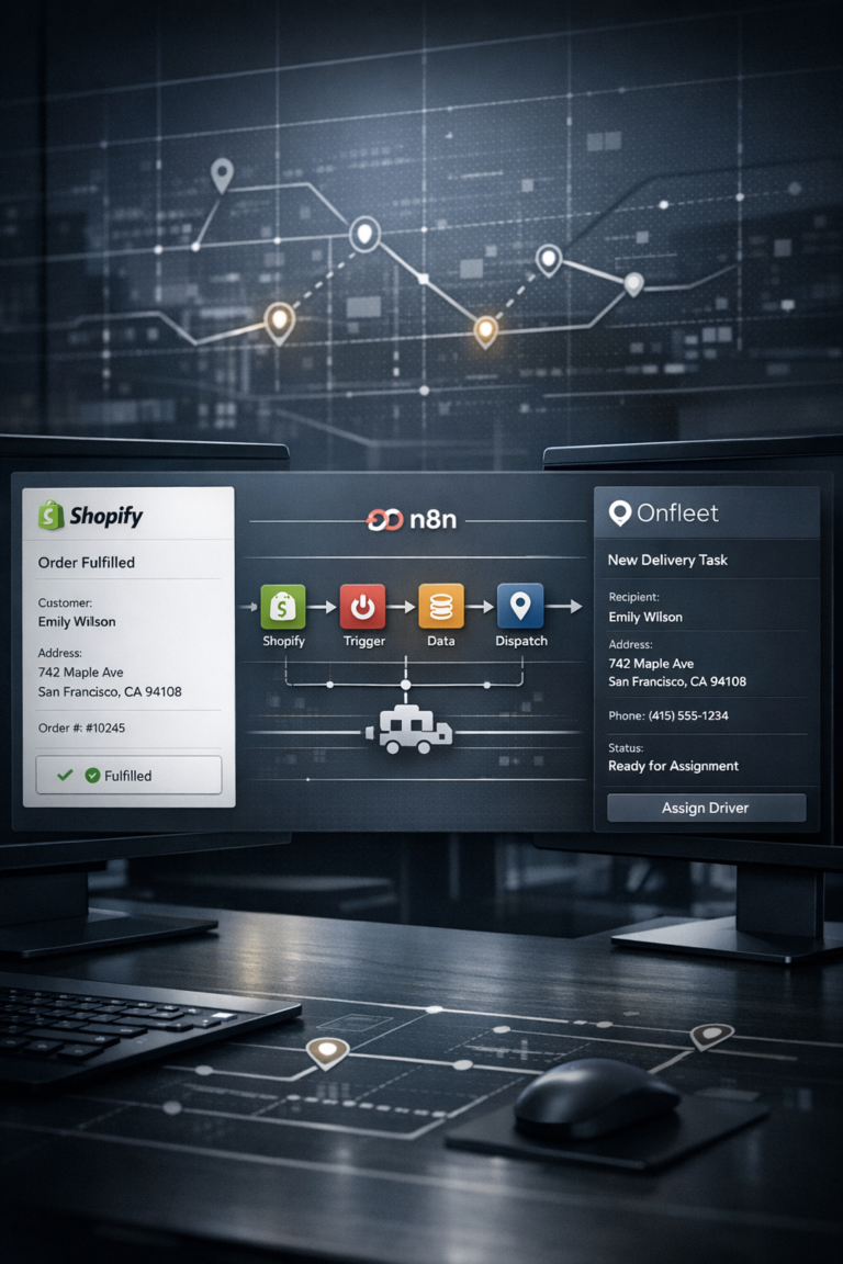 Shopify to Onfleet Fulfillment Agent™ – Automated AI Integration for Shopify Fulfillment & Onfleet Delivery Management