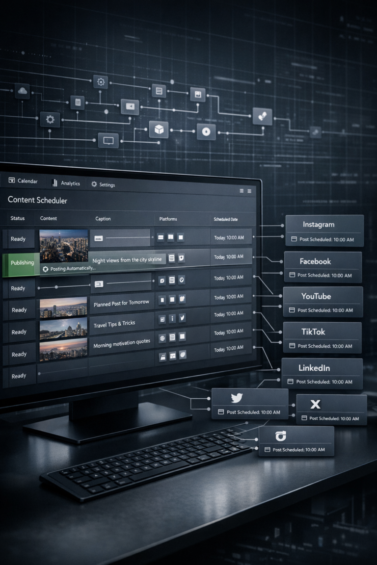 Social Media Publisher™ – AI Agent for Automated Cross-Platform Content Distribution, Scheduling & Status Tracking