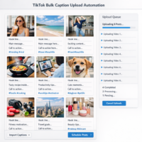 TikTok Caption Engine™ – Bulk Upload Automation Framework