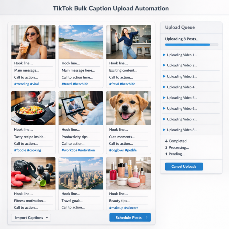 TikTok Caption Engine™ – Bulk Upload Automation Framework