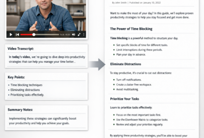 YouTube Repurposing Engine™ – Automated Blog Conversion Blueprint